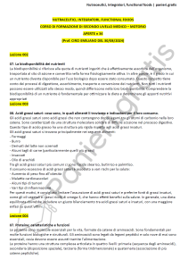 Paniere di Nutraceutici, integratori, functional foods - Aperte - Corso di formazione