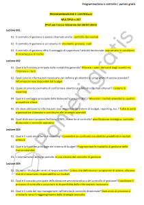 Paniere di Programmazione e controllo - Multiple - Crocco - Scienze dell'economia - eCampus