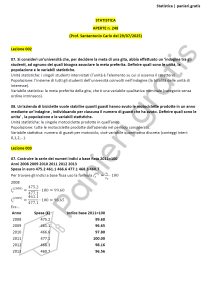Paniere di Statistica - Aperte - Santantonio - Economia - eCampus