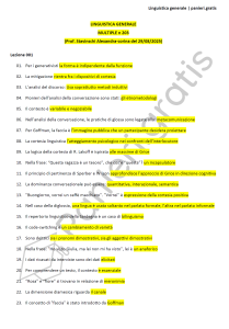 Paniere di Linguistica generale - Multiple - Stavinschi - Lams - eCampus