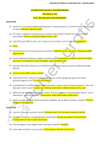 Paniere di Letteratura italiana contemporanea - Multiple - Rondena - eCampus