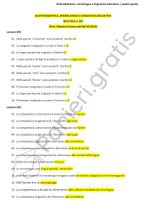 Paniere di Glottodidattica, microlingue e linguistica educative - Multiple - Messina - eCampus