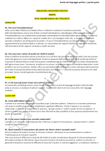 Paniere di Analisi del linguaggio politico - Aperte - Scienze della comunicazione - eCampus