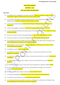 Paniere di Sociologia generale - Multiple - Greco - Scienze pedagogiche - eCampus