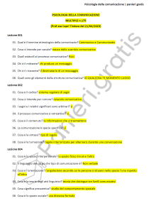 Paniere di Psicologia della comunicazione - Multiple - Capri - Scienze psicologiche - eCampus