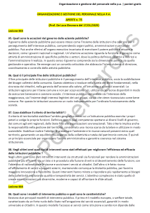 Paniere di Organizzazione e gestione del personale nella P.A. - Aperte - De Luca - eCampus