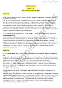 Paniere di Quality control - Aperte - Giulio - Ingegneria industriale - eCampus