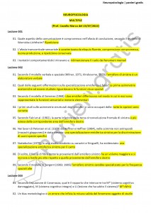 Paniere di Neuropsicologia - Multiple - Scienze e tecniche psicologiche - eCampus