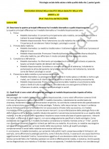 Paniere di Psicologia sociale della salute e della qualità della vita - Aperte - eCampus